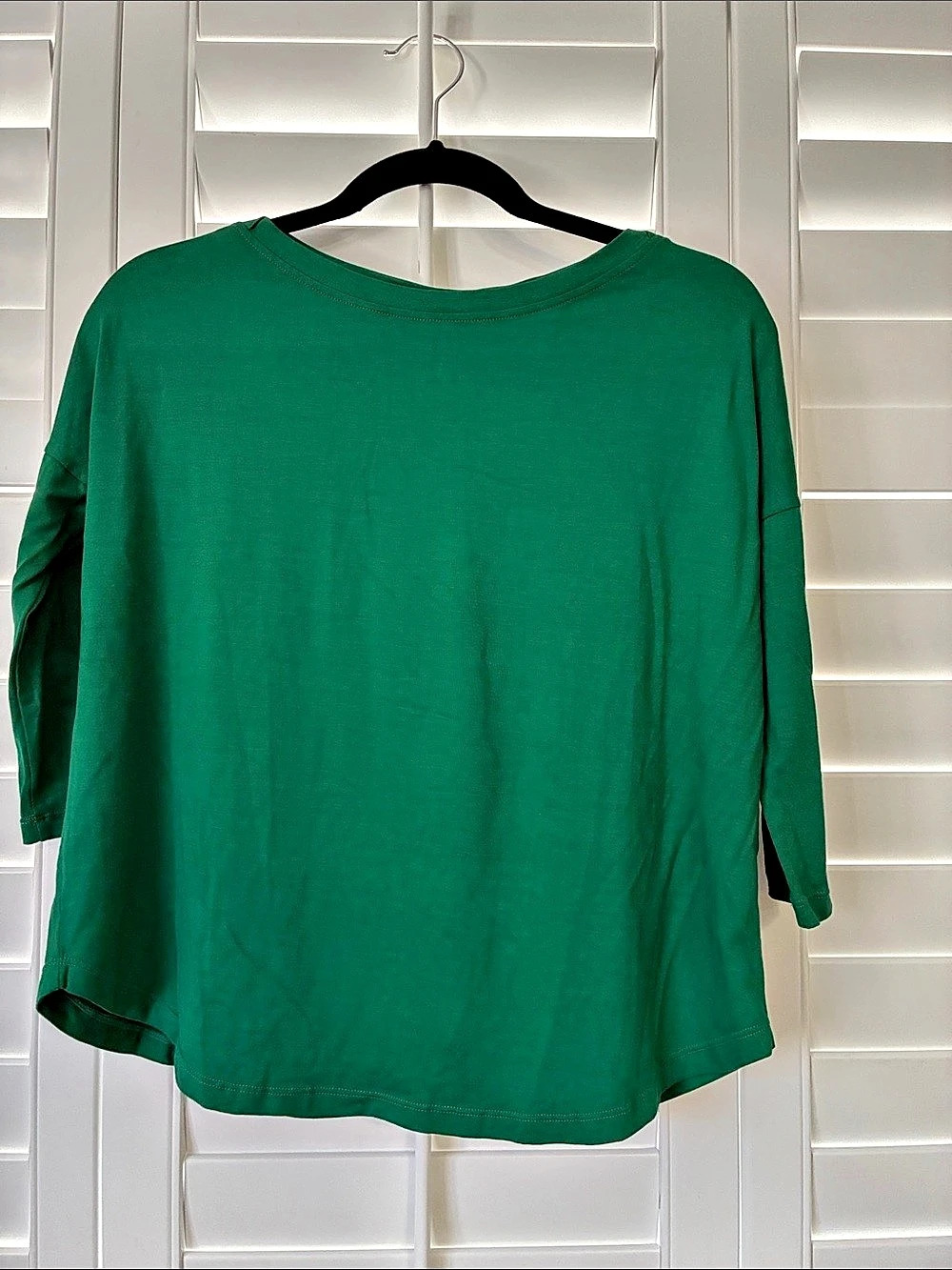 Ava Sky (Fighting Eel) Top Mami Jasper 3/4 Sleeve Green Size XS NWT